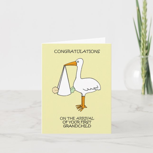 Congratulations Birth of First Grandchild Card (Front)