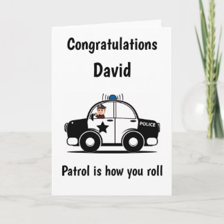 Congratulations / Birthday Card for Police Officer