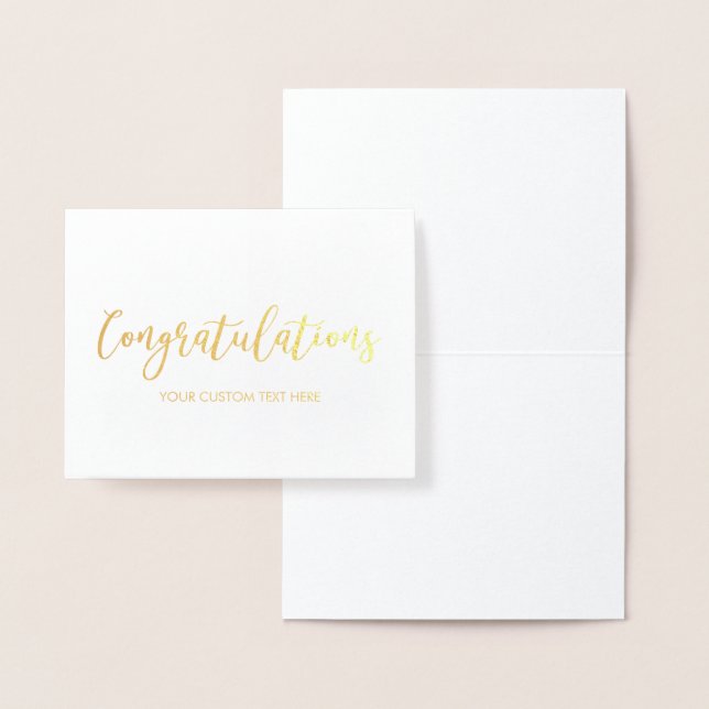 Congratulations Birthday Gold Foil Greeting Card (Display)
