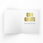 Congratulations Blue Gold Typography