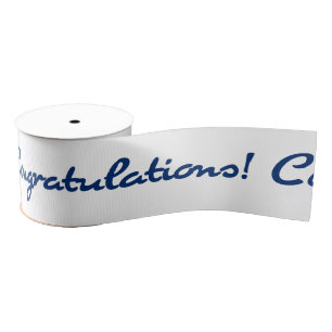 Congratulations Blue Resistance Grosgrain Ribbon