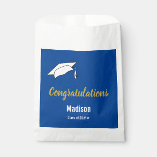 Congratulations Blue White & Gold Graduation Favour Bag