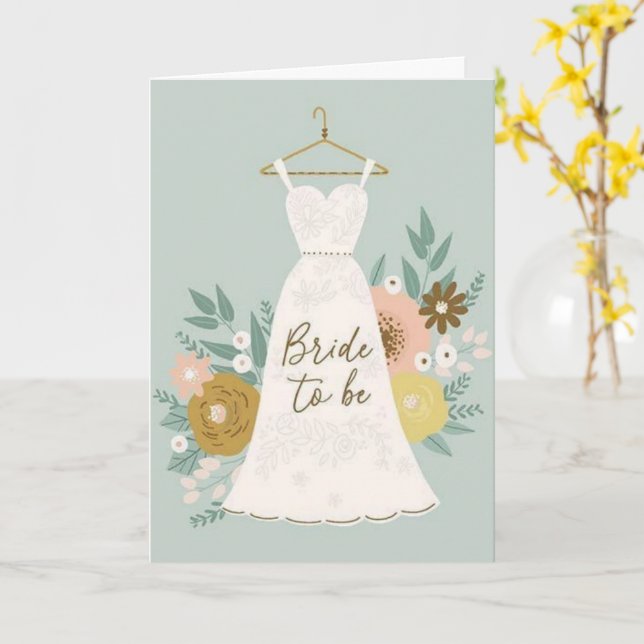 Congratulations Bridal Shower Greeting Card (Yellow Flower)