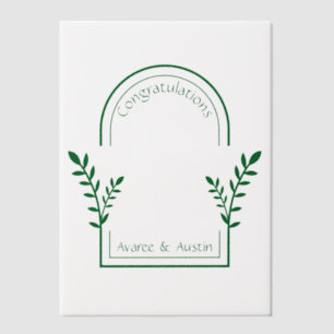 Congratulations Bride and Groom Arch  Vellum Invitations