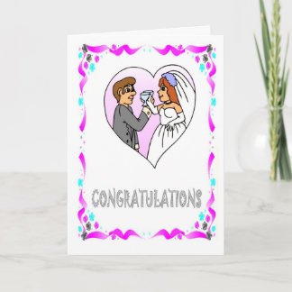 Congratulations,  Bride and groom Card