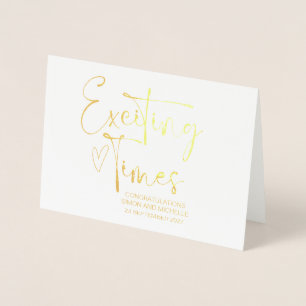 Congratulations Bride and Groom Friend Wedding Day Foil Card