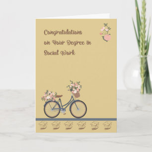 Congratulations Card Degree in Social Work