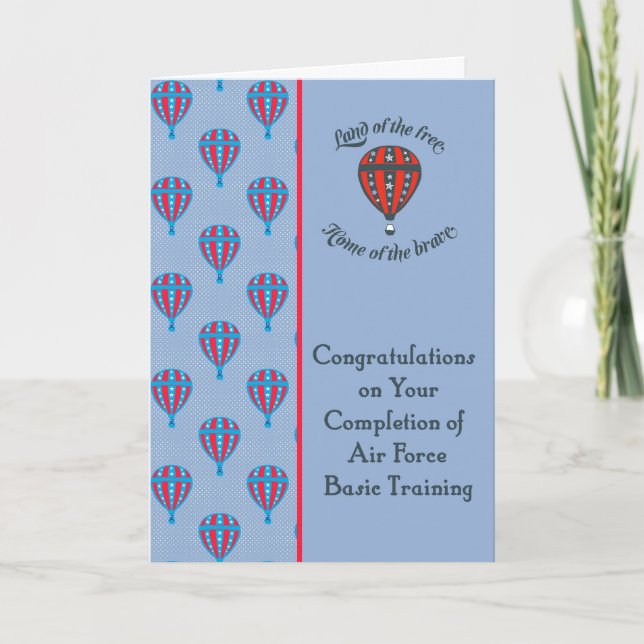 Congratulations Card for Air Force Basic Training (Front)