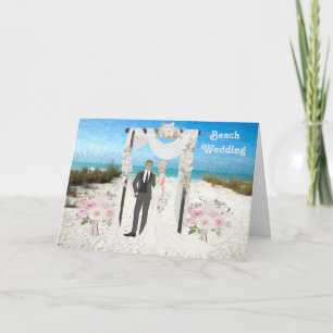 Congratulations Card for Beach Wedding