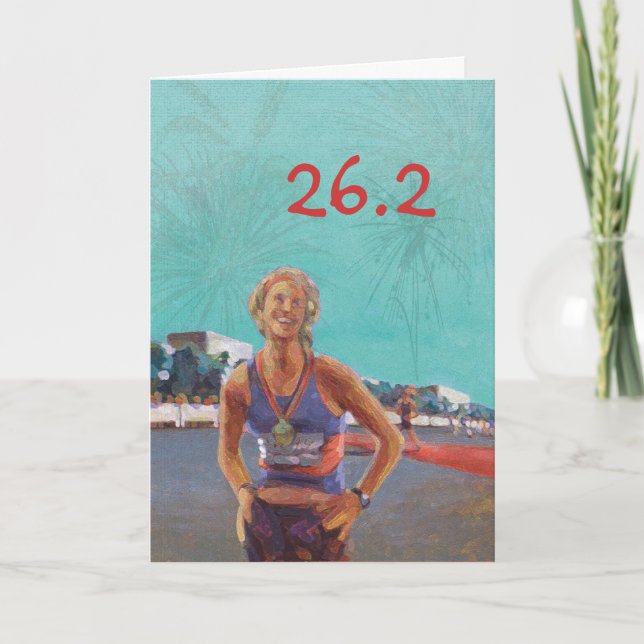 Congratulations Card for Marathoner - 26.2 (Front)