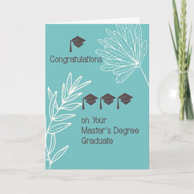 Congratulations Card for Master's Degree (Front)