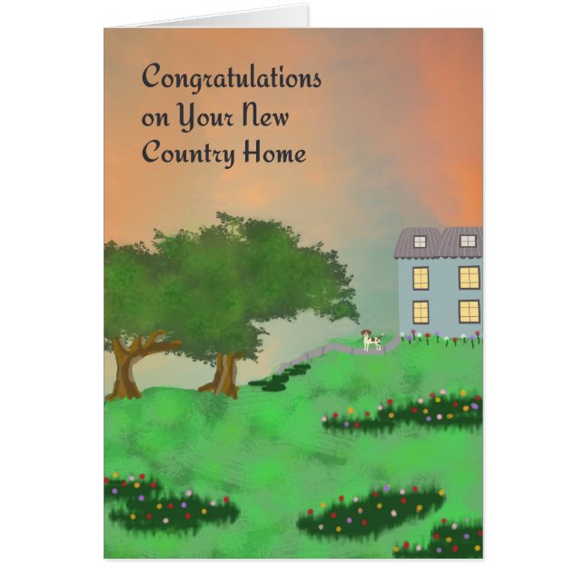 Congratulations Card for New Country Home (Front)