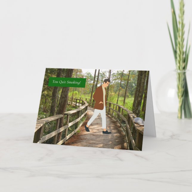 Congratulations Card for Quitting Smoking Male (Front)
