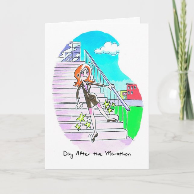 Congratulations Card for Runner - Stiff Legs (Front)