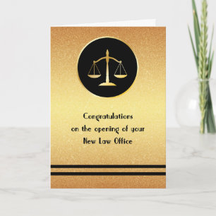 Congratulations Card Opening of New Law Office