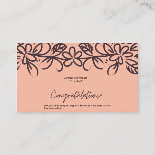 Congratulations card to newly weds (Front)