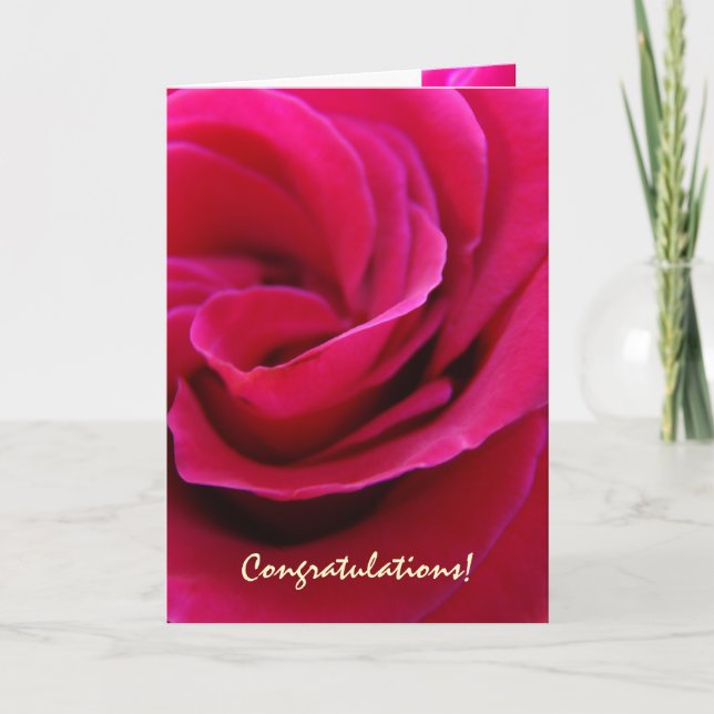 Congratulations! Cards Pin Rose Flower Weddings (Front)