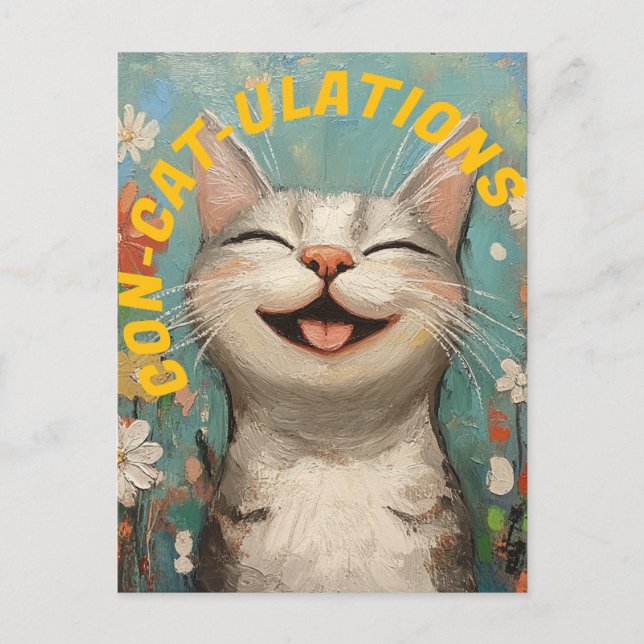 Congratulations, Cat Lady, Cat Lover, Funny   Postcard (Front)