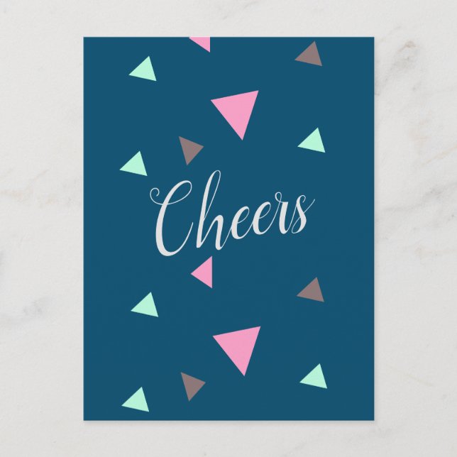 Congratulations Cheers Graduate Confetti Postcard (Front)