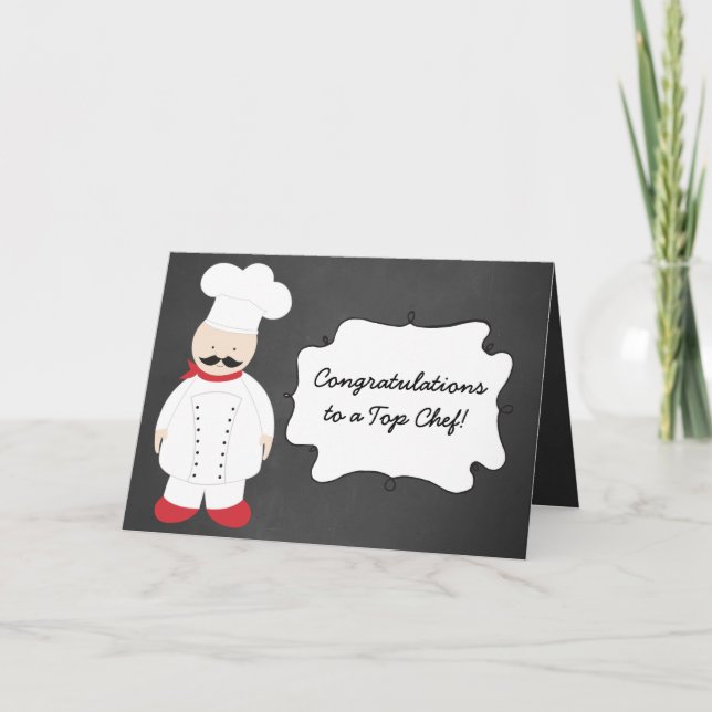 Congratulations Chef Cook Graduation Greeting Card (Front)