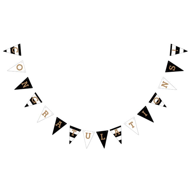 Congratulations | Chic Stripes Bunting Flags (All)