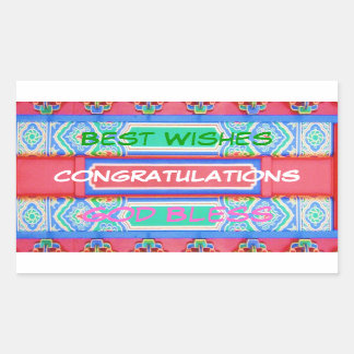 CONGRATULATIONS  - Chinese Lucky Pattern Sticker