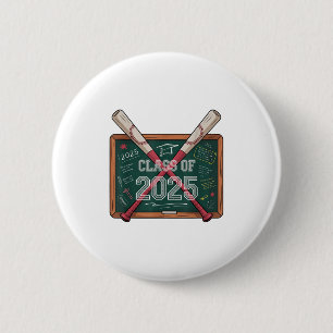 Congratulations Cl Of 2025 Baseball Graduation Gir 2 Inch Round Button