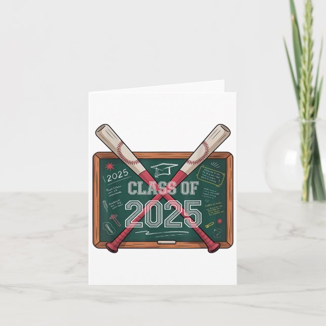 Congratulations Cl Of 2025 Baseball Graduation Gir Card (Front)