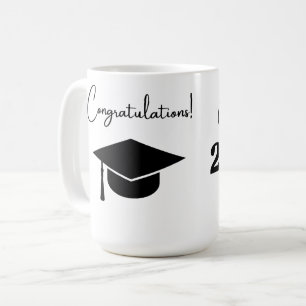 Congratulations class of 2025 black and white coffee mug