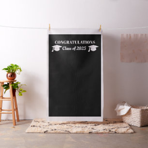 Congratulations Class of 2025 Black Graduate Fabric