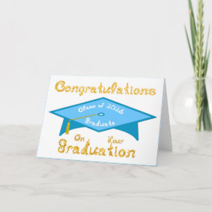 Congratulations Class of 2026 Graduate Teal White Card