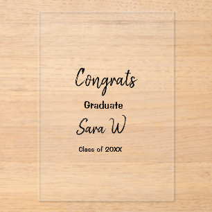 Congratulations class of add year name school col acrylic invitations