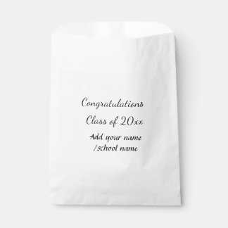 Congratulations class of add year name school col favour bag