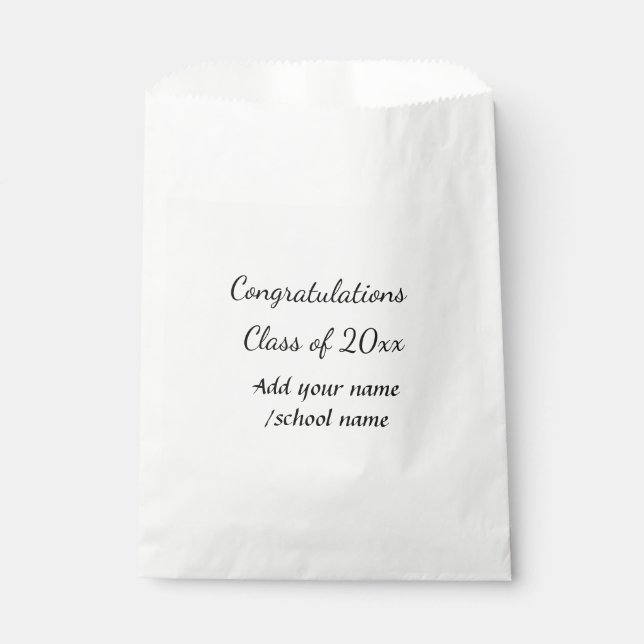 Congratulations class of add year name school col favour bag (Front)