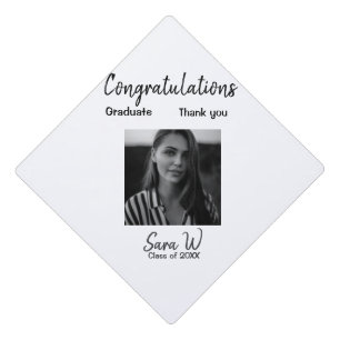 Congratulations class of add year name school col graduation cap topper