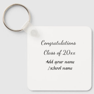 Congratulations class of add year name school col keychain