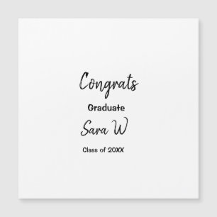 Congratulations class of add year name school col magnetic invitation