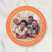 Congratulations Classic Simple Family Photo