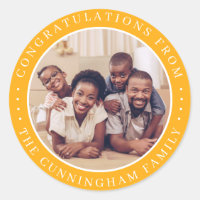Congratulations Classic Simple Family Photo