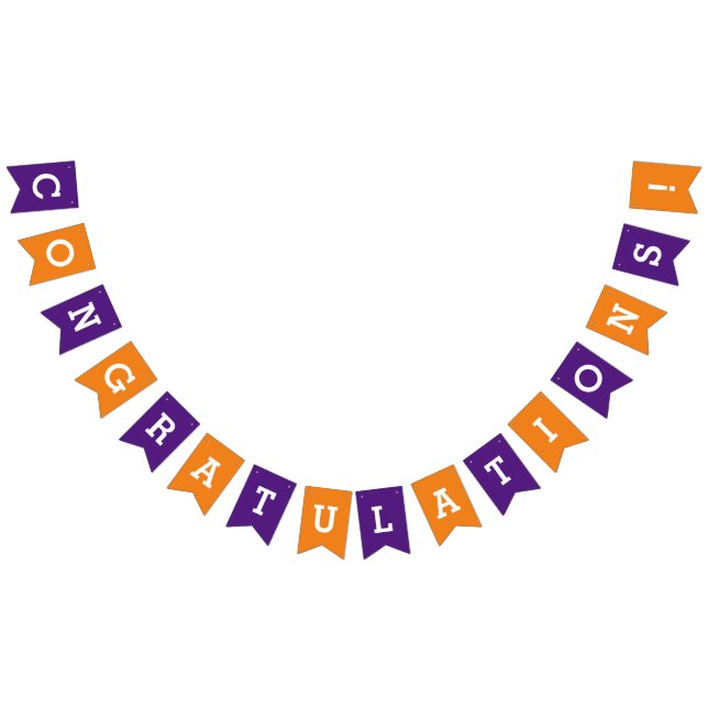 Congratulations Coloured Bunting Banner Party Flag (All)