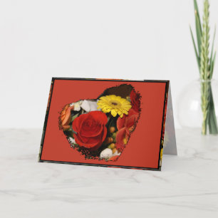 Congratulations Colourful Floral Bouquet Template