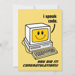 CONGRATULATIONS COMPUTER GRAD HOLIDAY CARD