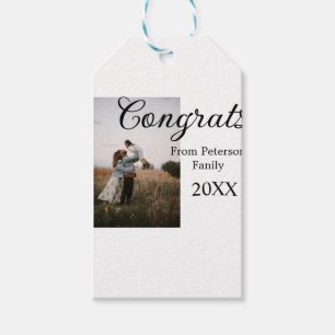 Congratulations congrats add family name photo yea gift tags