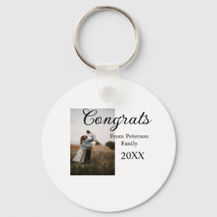 Congratulations congrats add family name photo yea keychain