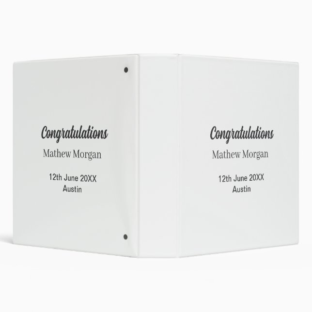 Congratulations congrats graduation name year clas binder (Background)