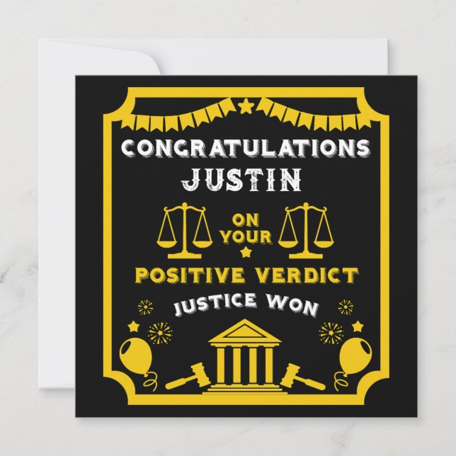 Congratulations Court Verdict (Front)