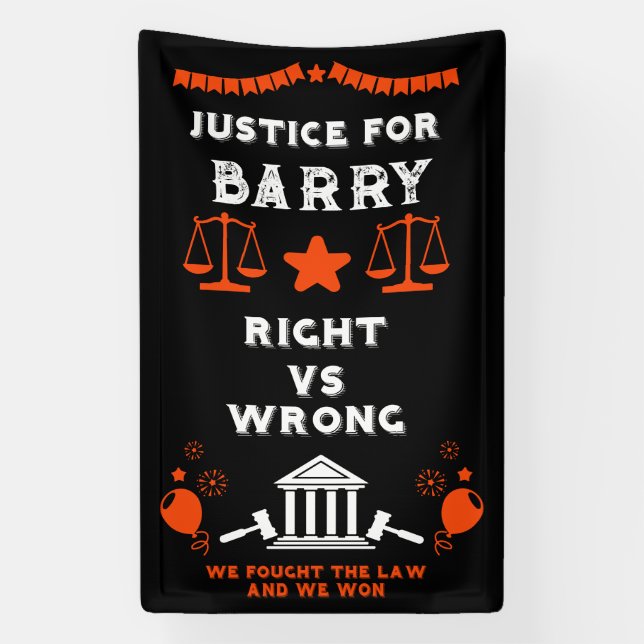 Congratulations Court Verdict Banner (Vertical)