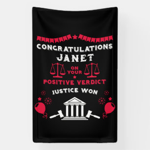 Congratulations Court Verdict Banner