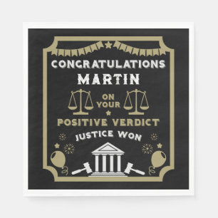Congratulations Court Verdict Napkin