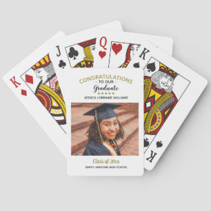 Congratulations Custom Photo Graduate Graduation Playing Cards